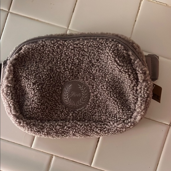 PINK Victoria's Secret Handbags - PINK Victoria's Secret Sherpa Belt Bag in Taupe